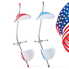 Dental Ortho Forward Pull Headgear Facemask W/ Single Lever Adjustable Blue, Red