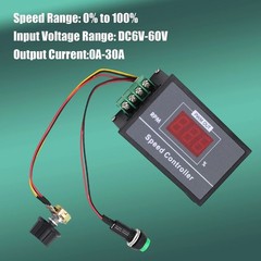 12V 24V 36V 48V 30A PWM DC Motor Speed Controller Digital Display + Switch