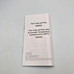 Sper Scientific 850062 Digital Test Tube pH Pen Meter with Box Manual Untested