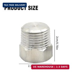 VIKKSAER 5 Pcs Stainless Steel 3/8″ NPT Male Pipe Plug Fitting, Hex Head, High T