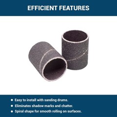 Benchmark Abrasives 3/4” x 1” Aluminum Oxide Abrasive Spiral Bands for Rotary…
