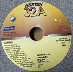 Norton 32A46-JVBE 32A Grinding Wheel 12″ x 1/2″ x 1-1/4″ 2070 RPM