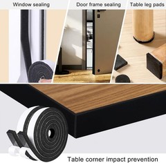 Flexible Self-Adhesive Weather Seal Strip 1/2in x 1/4in – Perfect for Home Use