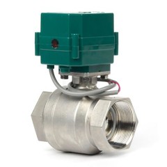 U.S. Solid Motorized Ball Valve 2 inch Stainless Steel 9-24V AC/DC