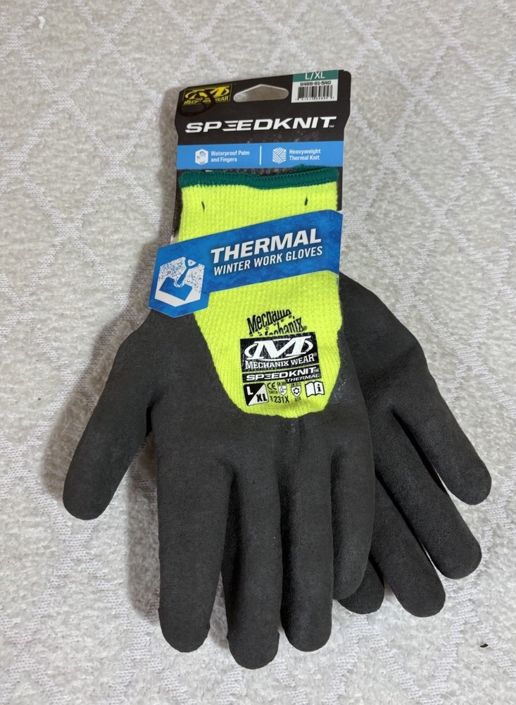 Mechanix Wear Speedknit Thermal Winter Work Gloves Waterproof Heavyweight L/XL