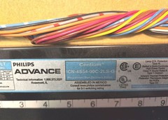 Philips ADVANCE Centium part no. ICN-4S54-90C-2LS-G lighting ballast – New