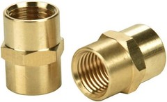 2 Pack 1/4″ x 1/4″ NPT Coupler, Brass Female Pipe Fitting 1/4″ x 1/4″ NPT Fem…