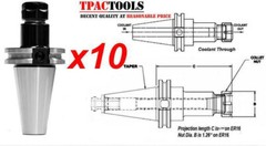 10PC CAT40 ER16 PRECISION COLLET CHUCK G2.5 TRUE BALANCE 0.0001″ ACCURACY NEW