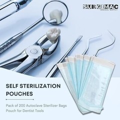 3.5″ x 5.25″ Self Sterilization Pouches for Dental Offices, Autoclave Sterili…