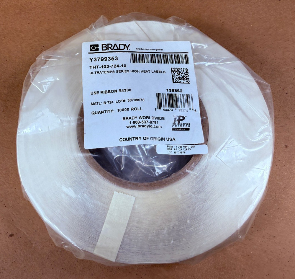 Brady THT-103-724-10 Circuit Board Labels – Polyimide Matte Amber 10,000/Roll
