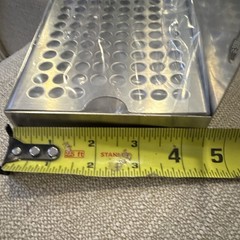 Kegco Stainless Steel Wall Mount Drip Pan 6×4 in Removable Grate