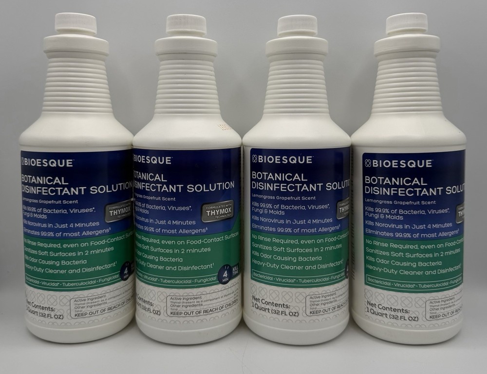 Bioesque Disinfectant Spray Cleaner 32oz 4 Pack Kills 99.9% Germs EPA