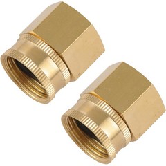 2 Pack Garden Hose Adapter,3/4″ NPT X 3/4″ GHT Connector with 3/4 inch, Brass