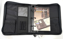 New Avery Powercase Black Leatherette Zippered 3-Ring Binder Organizer