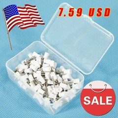 100Pcs Dental Rubber Prophy Teeth Polishing Cups Polish Latch Type Brushes White