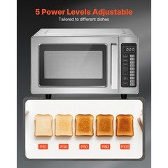 Uimoso Countertop Commercial Microwave Oven, 0.9 Cu. Ft, 1000W, with Safety Lock