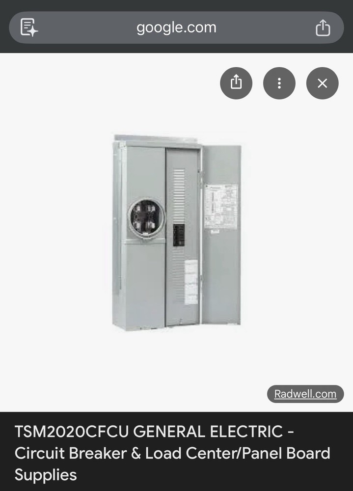 GE TSM2020CFCU Semi Flush/Combination Meter Socket Load Center 200A NEW Nema 3R