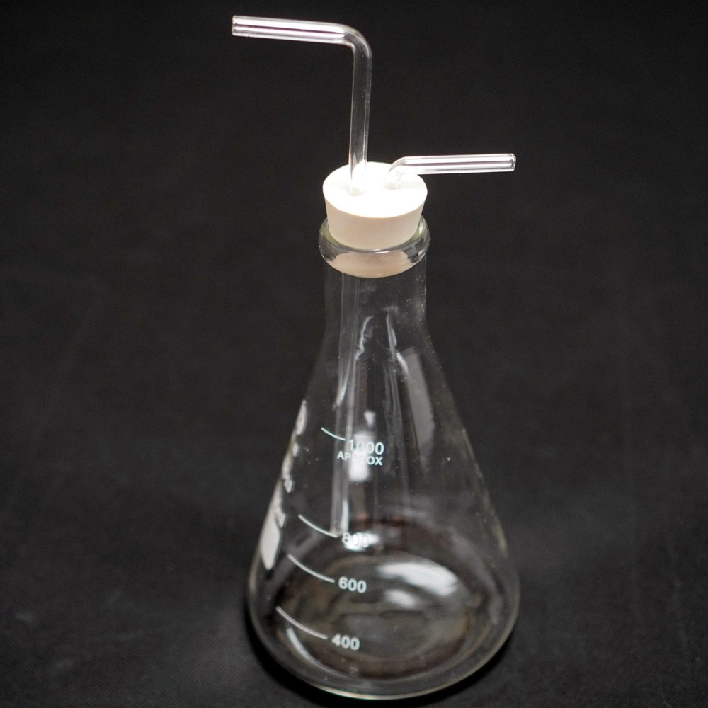 1000 ml lab glass erlenmeyer gas washing bottle wash bottle lab glassware