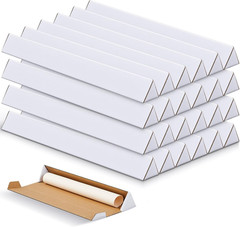 50 Pcs Triangle Mailing Shipping Tubes 24.25″ L x 2″ w x 2″ h Oyster White Corru