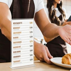 FixtureDisplays® 1PK 4 x 9″ Clear Acrylic Sign Holder for 4X9″,