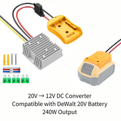 20V to 12V Step Down Converter for DeWalt 20V Max Battery Buck Transformer