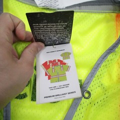 ML Kishigo Premium Brilliant Series 1550 Lime Size Med High-Visibility Vest Logo