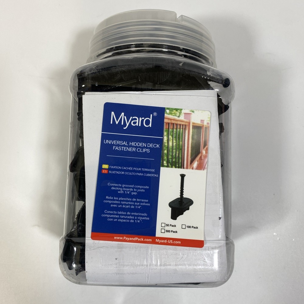 Myard Universal Hidden Deck Fastener Clips for Grooved Edges 100 ct