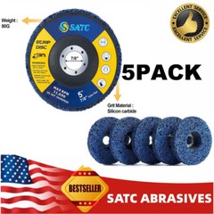 5 Pack 5”x7/8″ Paint Rust Removal Clean Angle Grinder New Poly Strip Disc Wheel
