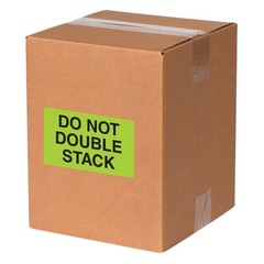Tape Logic Aviditi Tape Logic 3″ x 5″,”Do Not Double Stack” Fluorescent Green…