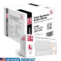 Latex Free Powder Free Clear Vinyl Gloves 1000 Pcs Food Grade Oil Proof New