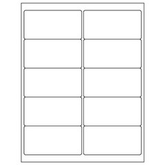 10000 2×4 Adhesive Mailing Postage Shipping Labels 10 Up 1000 Sheet Laser Inkjet