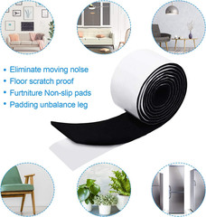 2 Packs 120 X 2 X 0.12 Inch Felt Strips with Adhesive Backing Felt Tape Roll Non