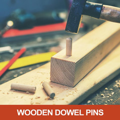 Wooden Dowel Pins 5/16 x 3/4 8mm x 20mm Straight Dowel Rods Count 100