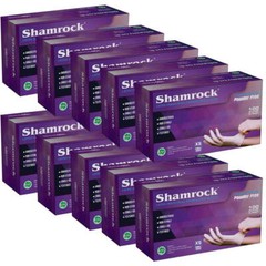 Shamrock Latex Hand Gloves CASE 1,000 pcs, 10 Boxes 100ct/box XS, S, M, L 60600