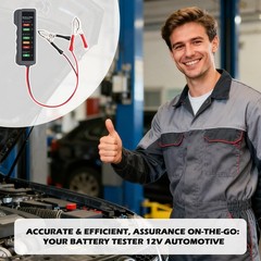 12V Car Battery Tester Automotive Battery Alternator Tester with LED Indicator