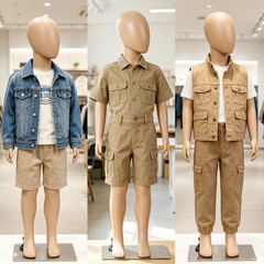 Detachable Kids Mannequin 360° Head Child Dress Form for Clothing Shop Nude