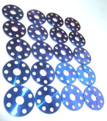 Titanium M6 FLAT DRILLED WASHER BURNT BLUE CAR BIKE KART BOAT SKI NO RUST 23 DIA
