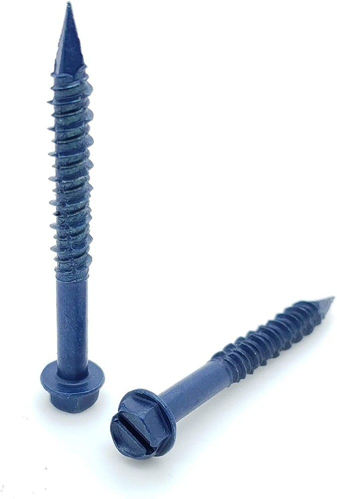 Concrete 1/4″ X 3-1/4″ Masonry Screw Anchors Tapcon Hex Head sharp point (1000)