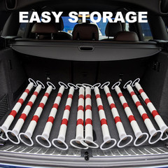24 Pcs Expandable Traffic Cone Bar for Road Safety and Parking Control