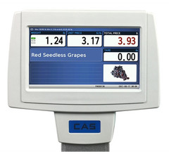 CAS CL7200-60(W), Touch Screen Label Printing Scale, 60 lb x 0.02 lb, NTEP