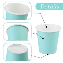Wuadua 100 Pack 3 oz Blue Espresso Paper Cups – 100 Count (Pack of 1),