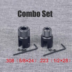 Ruger 1022 10-22 Muzzle Brake Adapter 1/2-28 & 5/8-24 Thread Combo TPI .223 .308