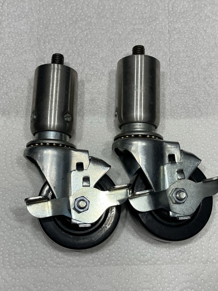 (2)- Unknown Brand Tall Casters, With Brakes