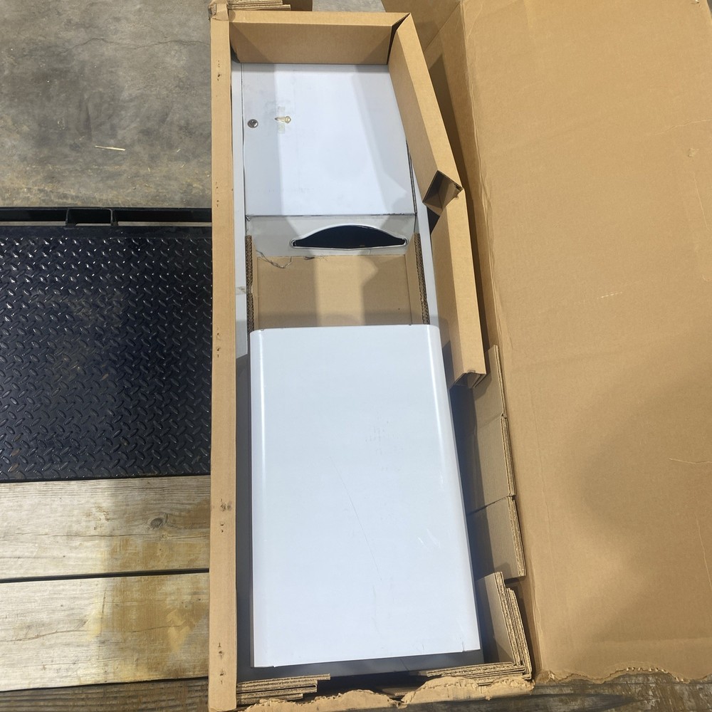 Bradley 234-110000 Combination Towel Cabinet/ Waste Receptacle, Recessed-Mounted
