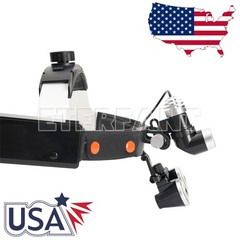 Dental 3.5X Binocular Loupe Headband Magnifier/5/10W LED Headband Headlight Lamp