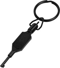 4″ Universal Standard Handcuff Key, Flat Knurled Swivel Key
