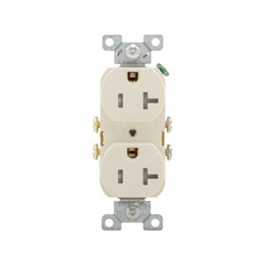 Eaton Commercial 20A Tamper-Resistant Duplex Receptacle, Light Almond – 10 Pack