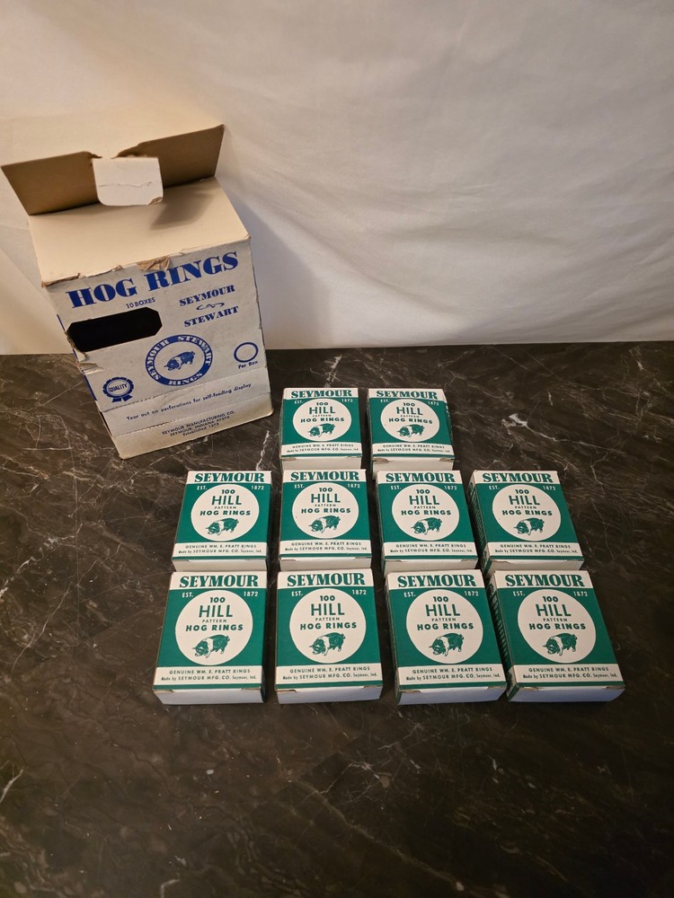 (1000) Seymour Hill Pattern H3 Copper Coated Hog Rings 10 Boxes Of 100