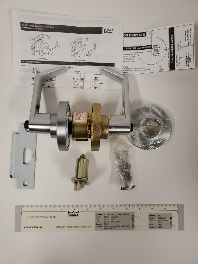 “NEW” Dorma Classroom Intruder Lock, CL877J LRC 626 RH, CL800