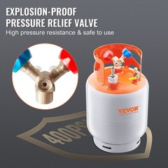 30lb Refrigerant Transfer Cylinder with Floating Valve Feature